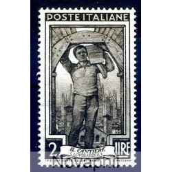 ITALIA 1955 - ITALIA AL LAVORO STELLE Lire 2 NUOVO **