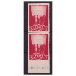 VATICANO 1945 - PRIGIONIERI   3 LIRE  NON   DENTELLATO IN BASSO  NUOVO **