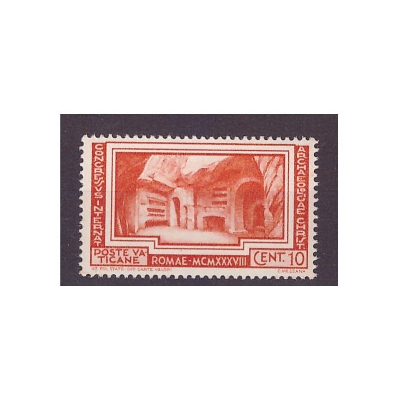 VATICANO 1938 -  ARCHEOLOGIA CRISTIANA  Cent. 10   NUOVO **