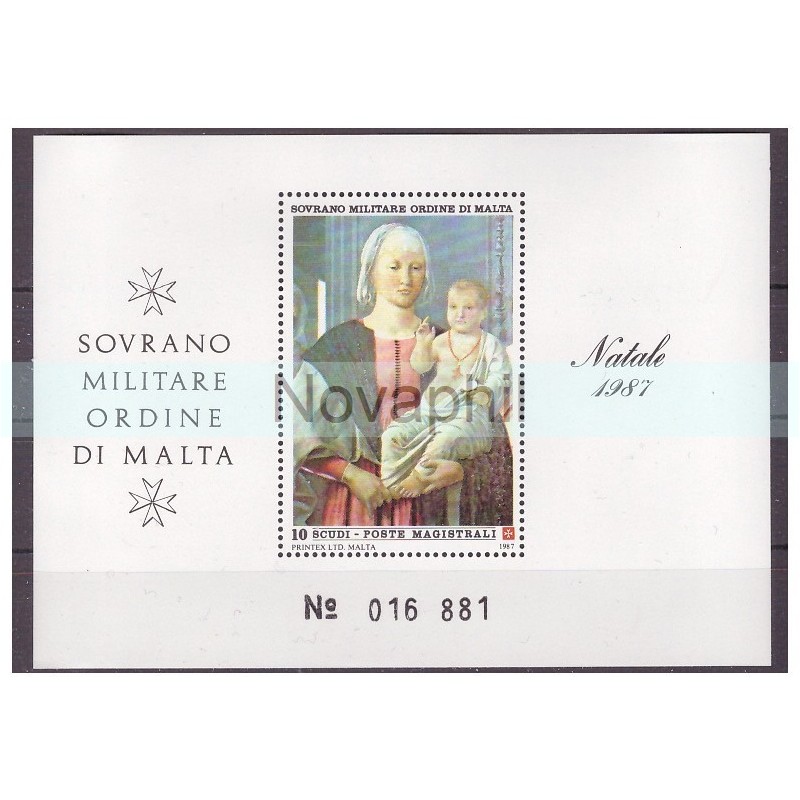 SMOM 1987 -  FOGLIETTO 23  NATALE    NUOVO  **