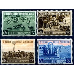SOMALIA AFIS 1955 - 3° FIERA DELLA SOMALIA PO+PA Serie  Nuova **