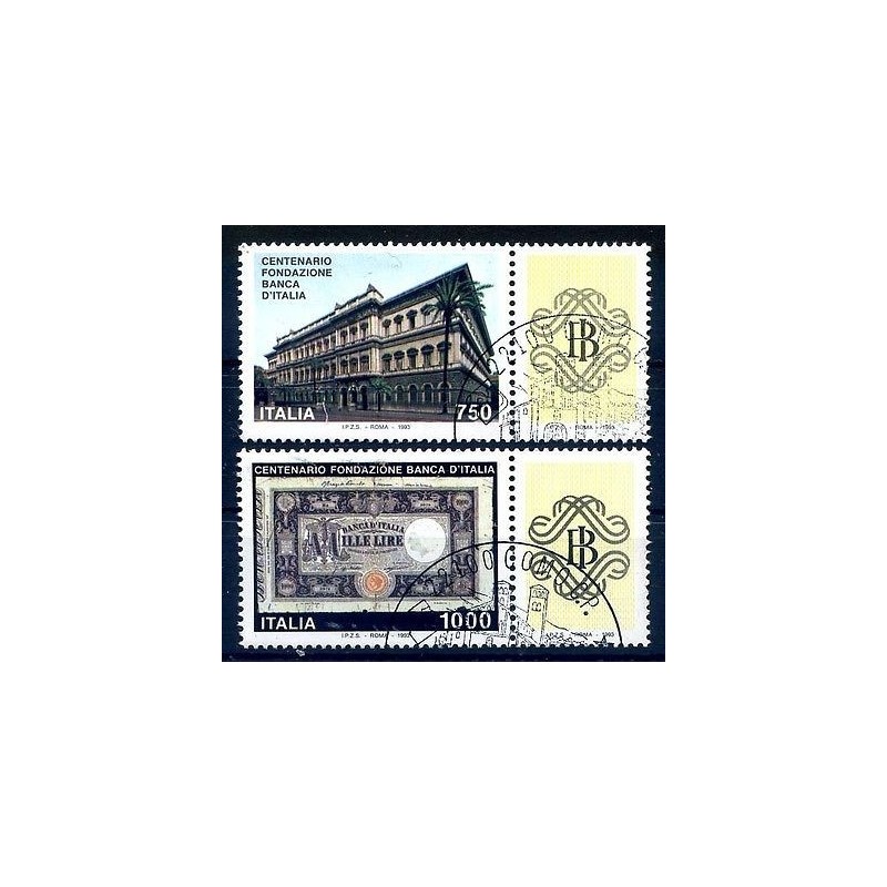 REPUBBLICA 1993 - BANCA D'ITALIA CON BANDELLE  SERIE USATA