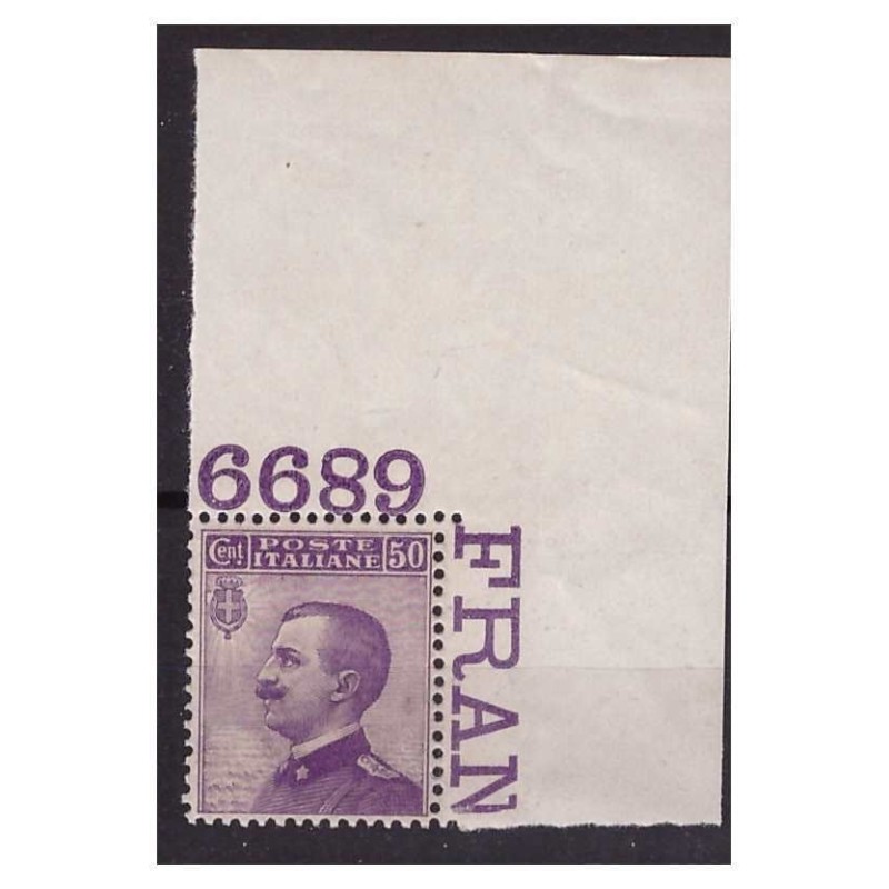 REGNO 1917  -  MICHETTI    CENT.  50    NUOVO  **  NUMERO DI TAVOLA