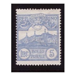 SAN MARINO 1925 - VEDUTA LIRE 5 NUOVO *