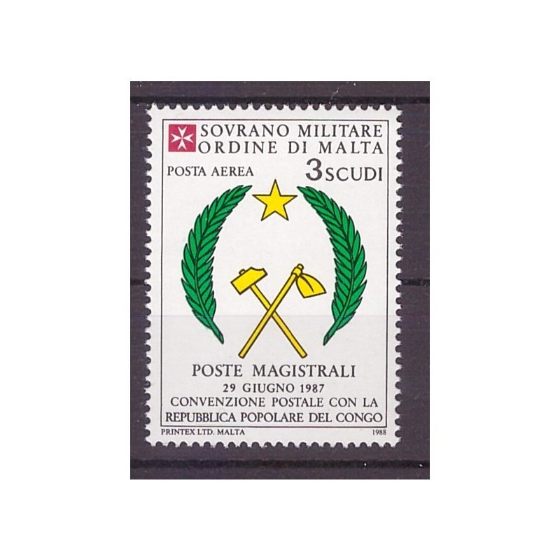 SMOM 1988 -  POSTA AEREA CONVENZIONI  -   NUOVO  **
