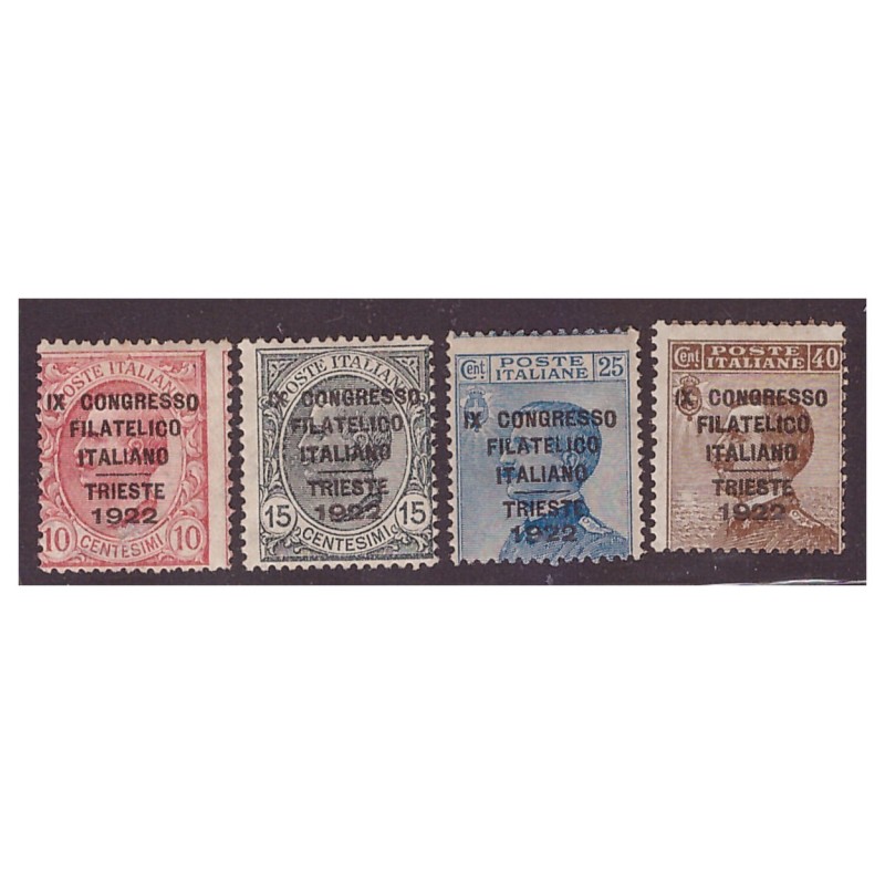 REGNO 1922 - CONGRESSO FILATELICO - SERIE NUOVA *